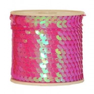 Paillettenband ± 6mm Roze AB